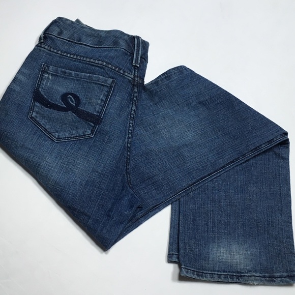 Seven 7 medium dark boot cut jeans, size 8 - Picture 3 of 6